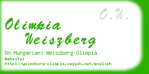 olimpia weiszberg business card